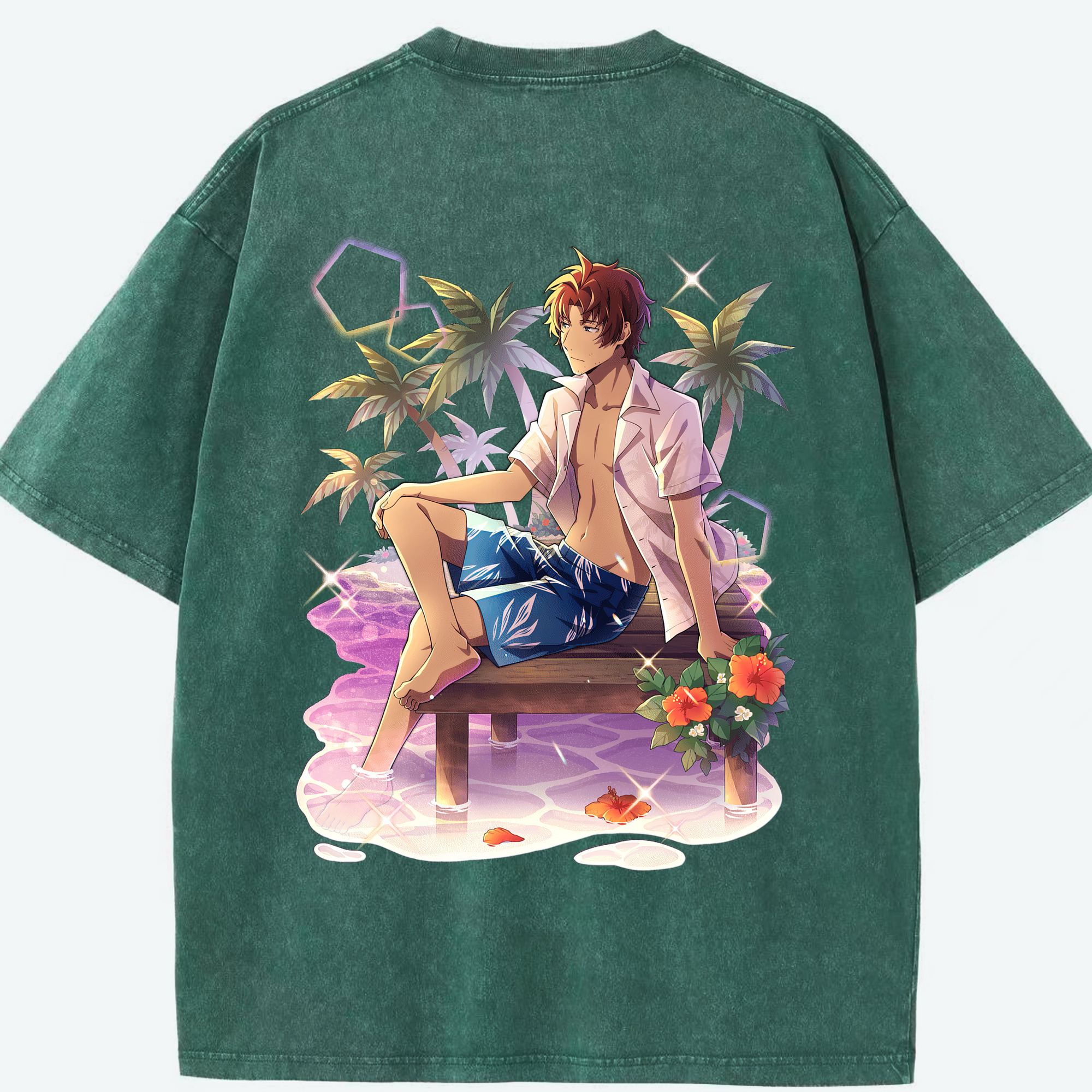 （画像用） 文豪ストレイドッグス Bungo Stray Dogs 綿100% ヴィンテージ風 半袖Tシャツ（背面プリント）